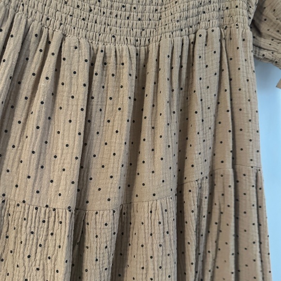 Brown Ruched Tiered Off-the-Shoulder Sundress - Picture 3 of 3